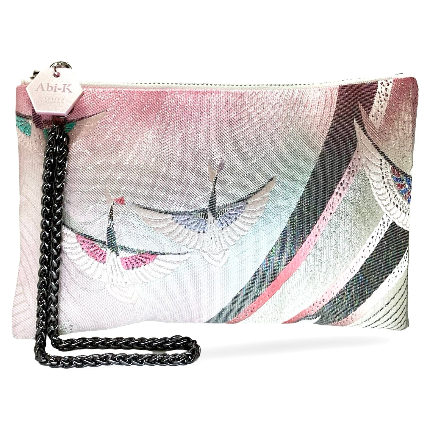 Carolyn Clutch Purse ‘Winter Pink Cranes’